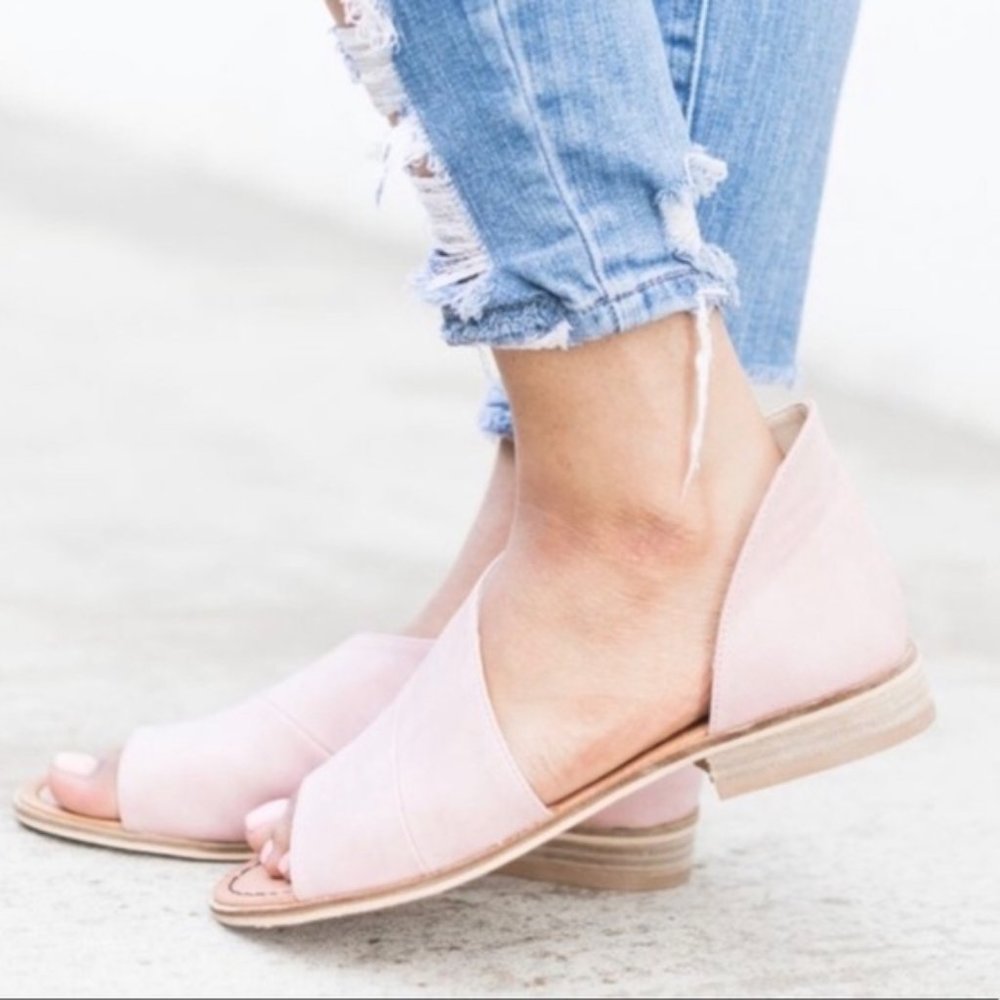 Blush Flat Cut-Out Booties